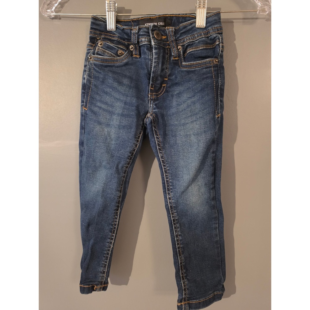 Kenneth Cole New York Boys Slim Fit Jeans Dark Wash Denim Size 2T